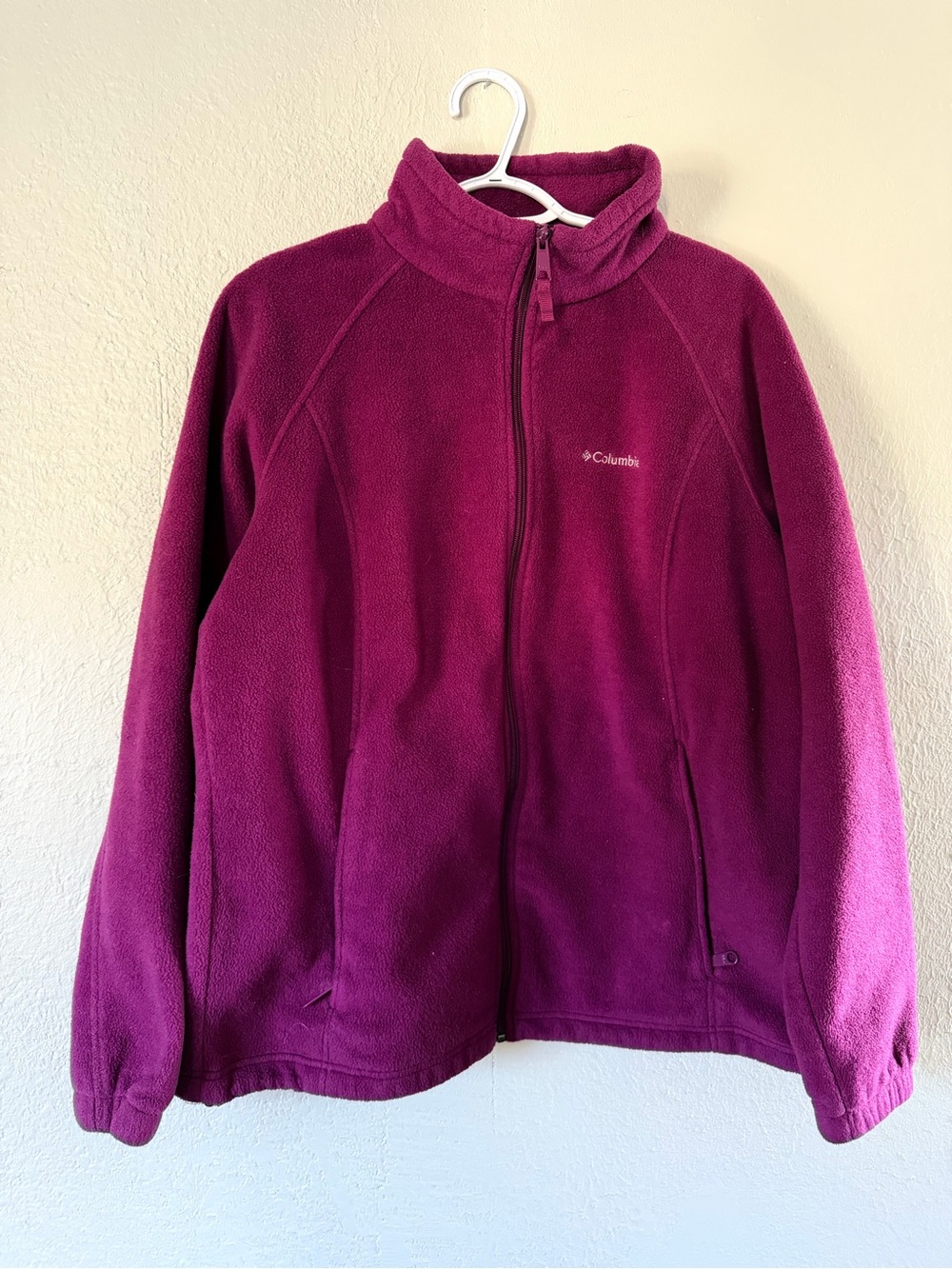 Columbia Benton Springs Full Zip Fleece Jacket Woman’s Plus Size 1X Purple